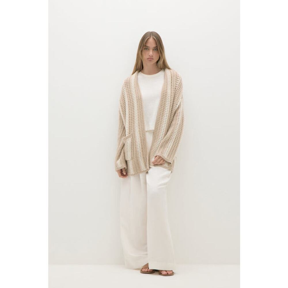 NakedCashmere DEJA STRIPED CASHMERE CARDIGAN small